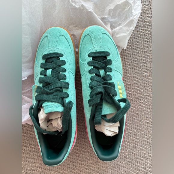 PUMA Palermo Sneakers – Aquatic Pink/Green – Size 8.5 - Picture 5 of 13